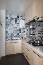 厨房墙面瓷砖花纹装饰设计效果图