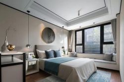 新中式风格卧室飘窗台设计图