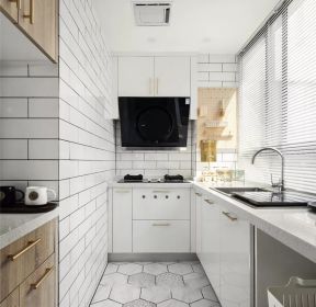 极简风格厨房地砖装潢设计图-每日推荐