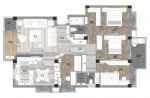 蓝天小区120㎡三居室美式风格装修案例