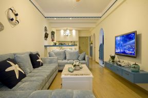 地中海风格客厅沙发装饰设计效果图