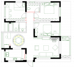 金屿海岸140平米现代风格三室两厅装修案例