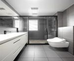 卫生间淋浴区玻璃移门设计图