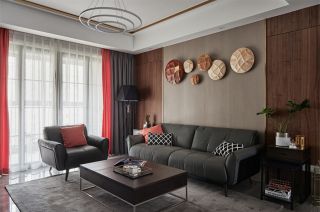100平方客厅沙发背景墙装饰设计图