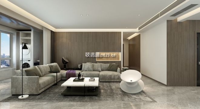鲁班装饰 | 天创云墅218平米现代简约，打造出谧静且具质感的居家空间