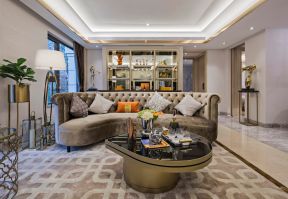 港式风格客厅沙发装饰设计效果图