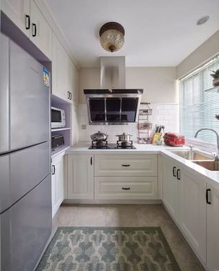 L型厨房橱柜装饰设计效果图