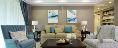 美式风格客厅沙发装饰设计图片