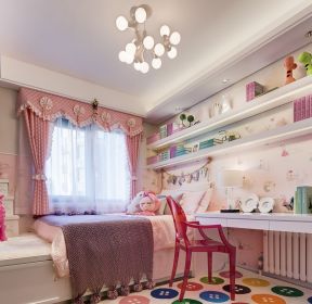粉色儿童房室内创意设计效果图-每日推荐