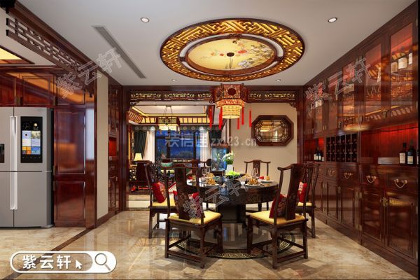 紫云轩别墅中式装修餐厅