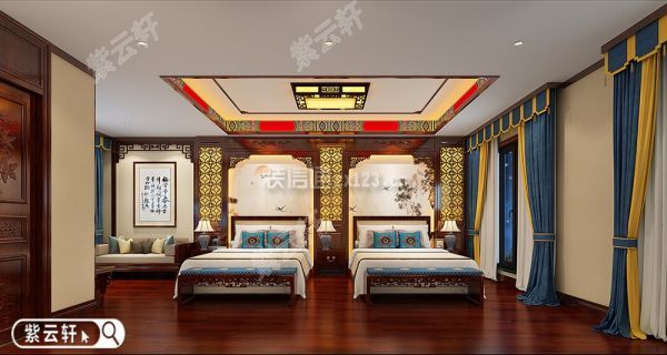 紫云轩中式设计装修 卧室