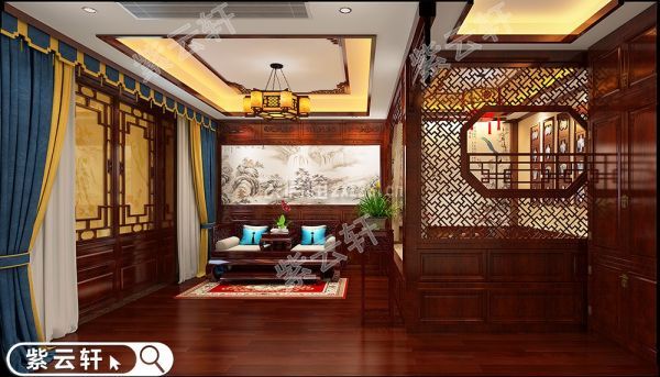 紫云轩别墅中式设计风格 卧室