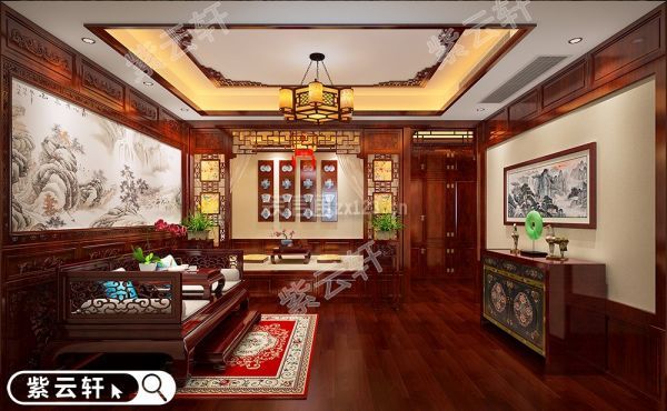 紫云轩别墅中式设计风格 卧室