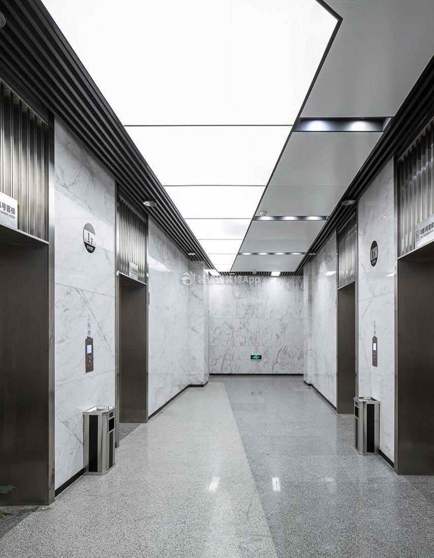 写字楼电梯厅装饰设计效果图: