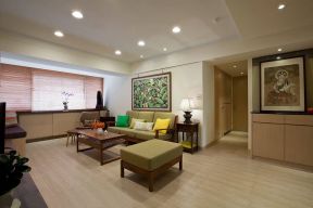 客厅浅色木地板装饰设计效果图