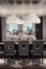 家装餐厅水晶吊灯设计实景图