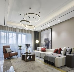 新中式风格客厅沙发装饰设计图-每日推荐