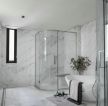简约卫生间淋浴房玻璃隔断设计图