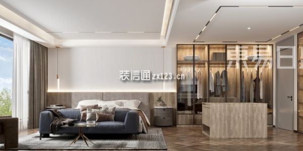 扬州暖山现代风格343㎡设计方案