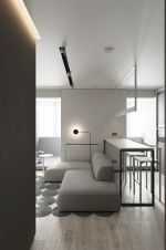 95㎡高级灰色系公寓设计 打造宁静舒适之家