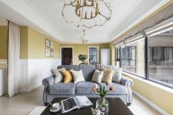 简约美式客厅室内沙发装饰设计图