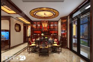 [紫云轩装饰]客厅中式装修古典与现代的融合