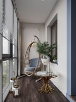 休闲阳台躺椅装饰设计效果图