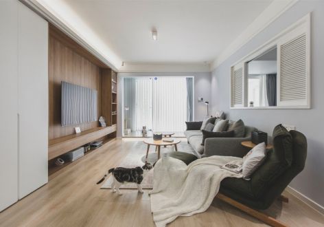 杭珹未来中心北欧风格121平三居室装修案例