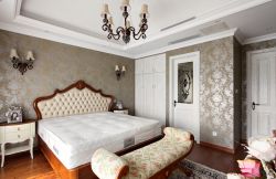 美式卧室床头壁灯装修设计图片