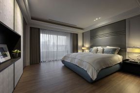 现代风格卧室木地板装饰设计图