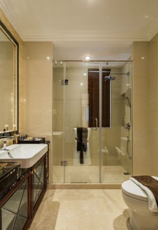 卫生间淋浴房玻璃门设计图