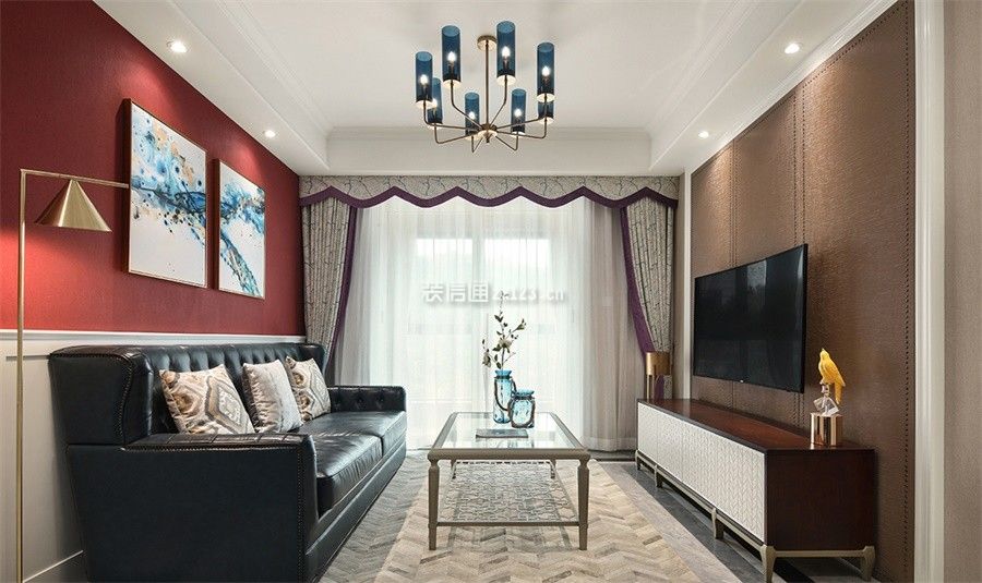 美式客厅装修设计 美式客厅沙发组合 美式客厅装修效果