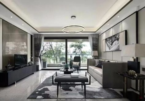 伟星印江澜新中式风格124平四居室装修案例