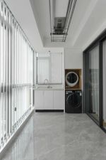170平现代简约风格装修，电视墙还能这么装，阳台洗衣机+洗手台组合，值得借鉴！