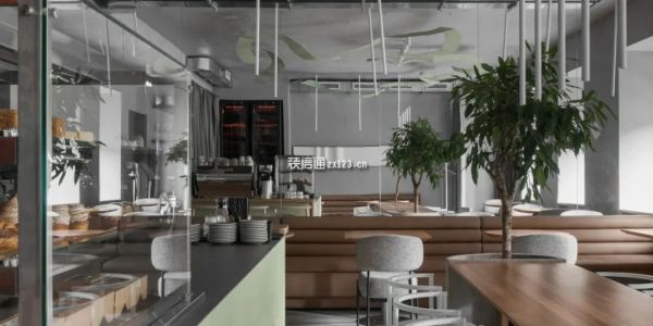 现代餐饮店现代风格300㎡设计方案