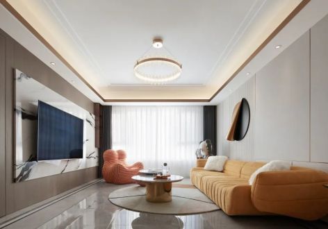 140m?现代风格丨华丽高级的空间，从容舒适的生活！