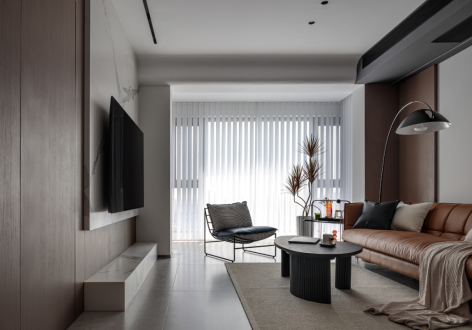 96㎡极简风格，无彩色空间+乐高收纳柜，传达舒适、内敛的居家氛围！