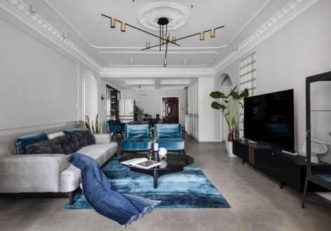 中海国际社区现代风格125平米三居室装修案例
