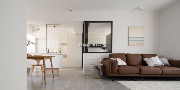 阳光峰渡90㎡三居室现代风格装修案例
