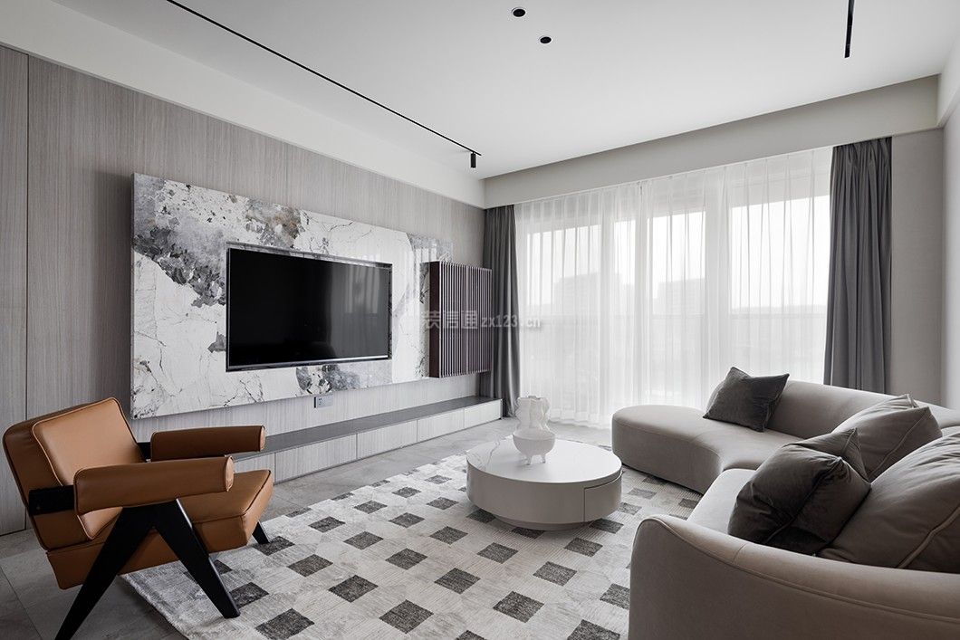 现代客厅风格装修图片 现代客厅装修设计 现代客厅电视墙效果图