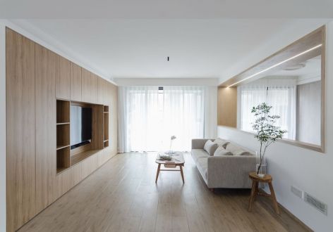 尚城国际现代风格128平米三居室装修案例