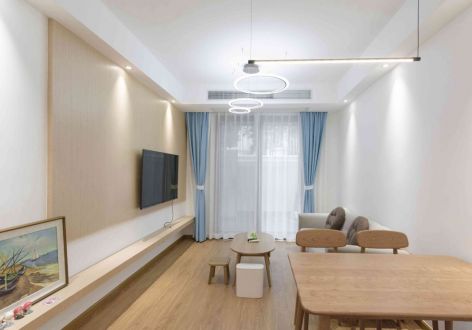 华侨城·红坊日式风格83平米二居室装修案例
