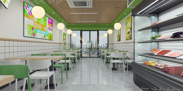 连锁餐饮店现代风格200㎡设计方案