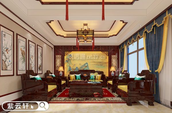 中式别墅装修设计客厅