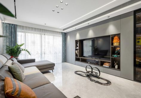 优筑·印江洲现代风格130平米三居室装修案例