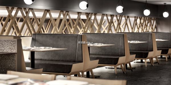 餐饮店450平现代风格装修案例