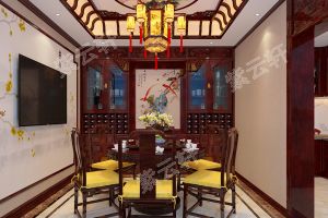 [紫云轩装饰]中式别墅设计装修配上红木家具展现古典风的温婉动人