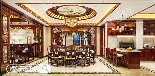 别墅餐厅传统中式装修风格