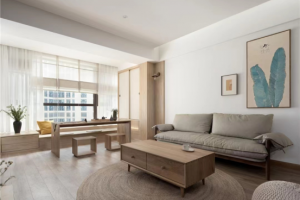 [上海尚海装饰]130㎡三室两厅现代原木设计，通透明朗、流动性强！