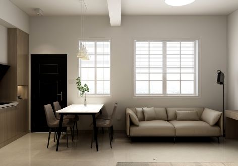 祁兴里公寓设计26平米现代风格小户型装修案例